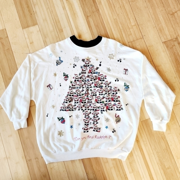 Vintage Nutcracker "Can You Find Rudolph" Christmas Sweatshirt Women's Size 20 W - Picture 1 of 9